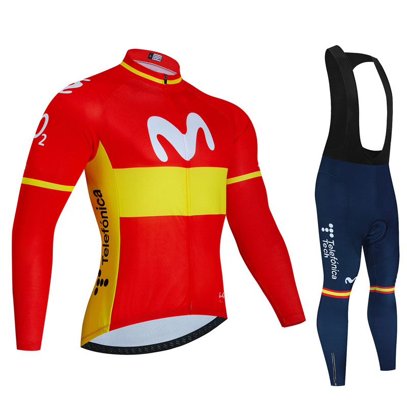 Cycling Gear Logo - Espagne Movistar automne à manches longues