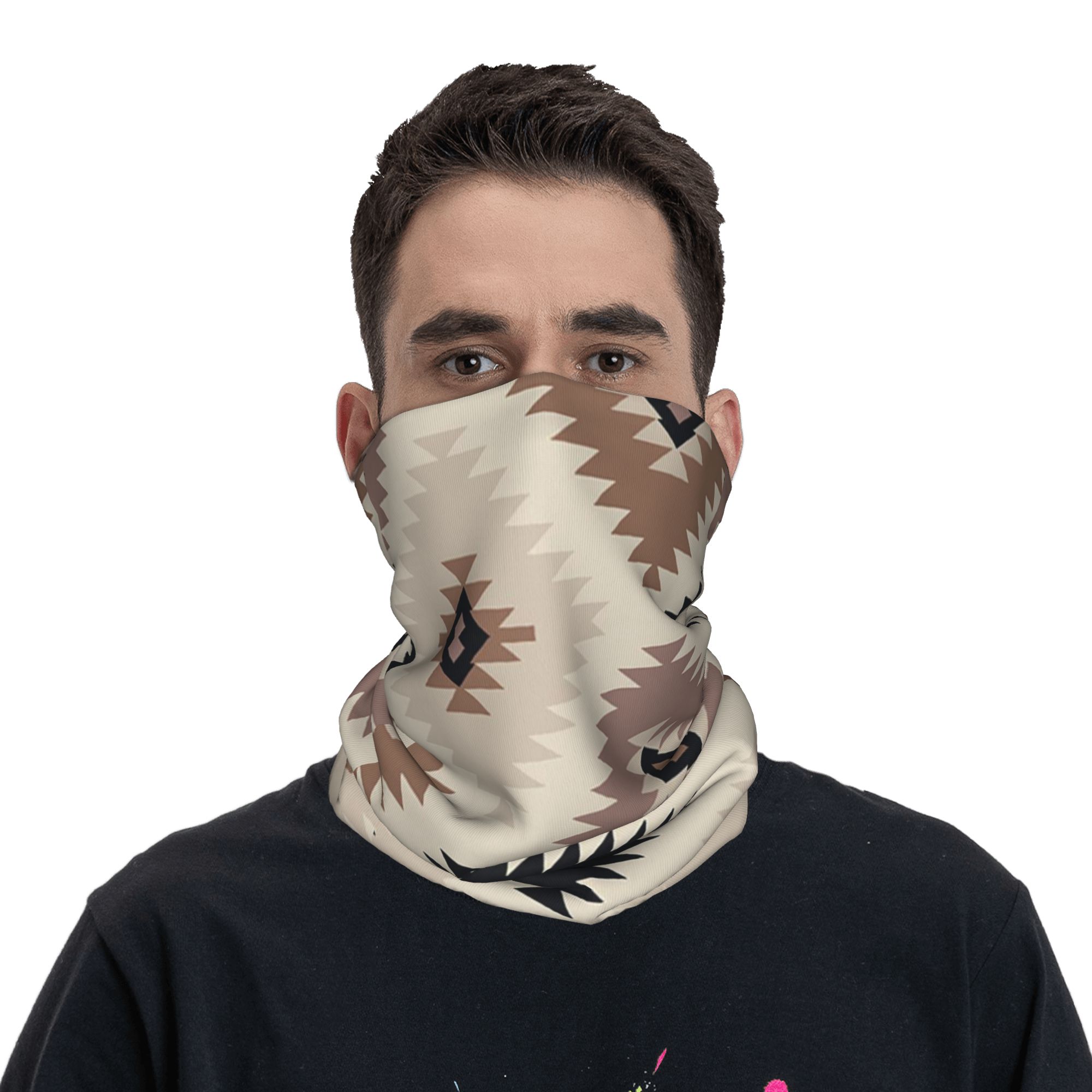 Cycling Headwear - Cache-cou imprimé style bandana folklorique Western