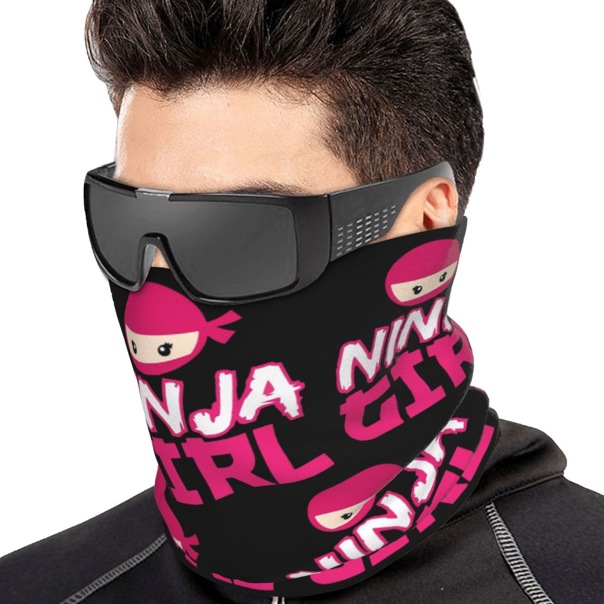 Cycling Headwear - Bandana Spy Ninja Girl, cache-cou imprimé,