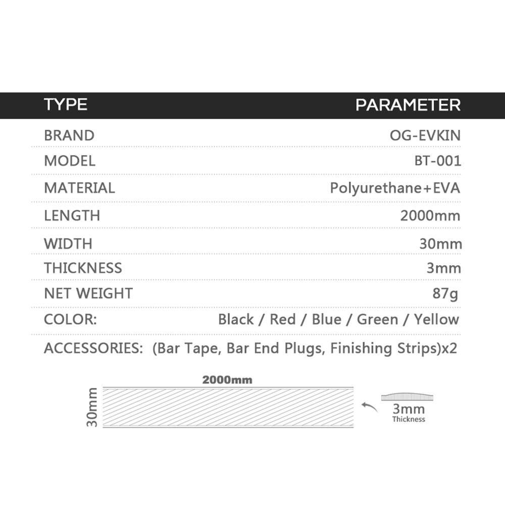 OG-EVKIN Route Vélo Guidon Ban - Bike Handlebar Tape avis et prix