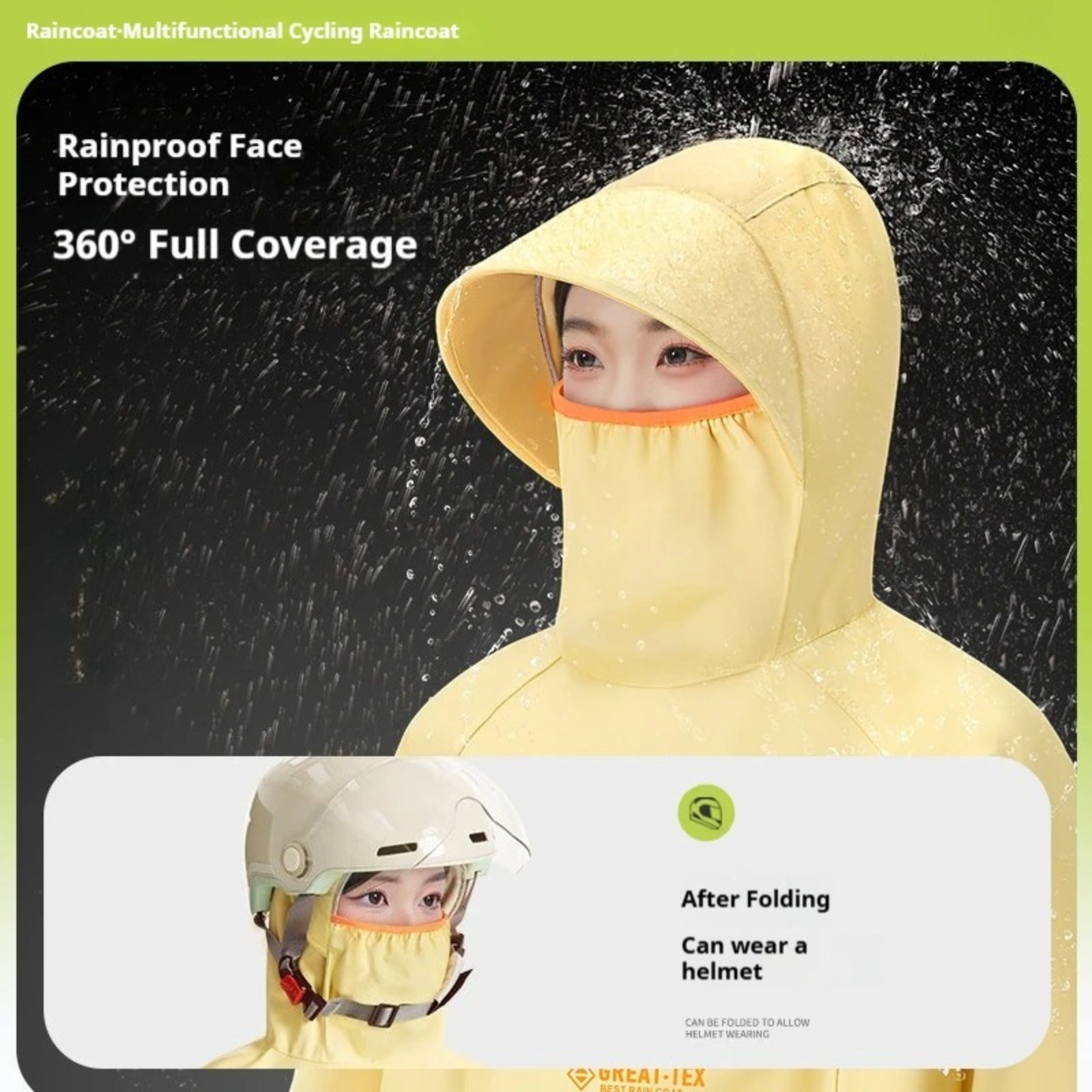 Poncho imperméable pour le cyc - Cycling Gear In Rain avis et prix