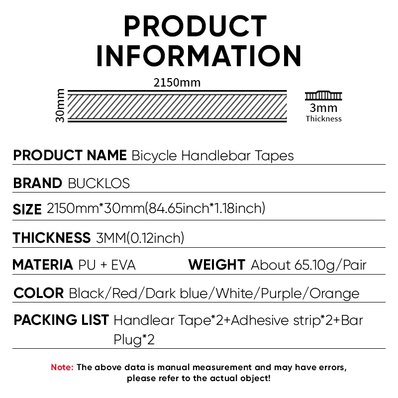 BUCKLOS ruban de guidon de vél - Bike Handlebar Tape avis et prix