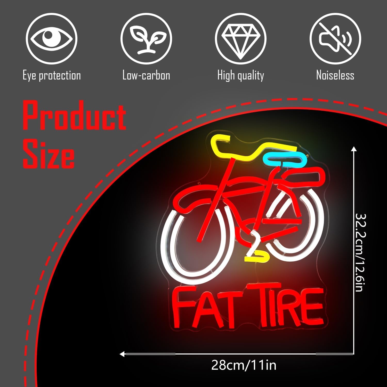 Enseigne néon LED Fat Tire Bik - Cycling Gear Indoor avis et prix