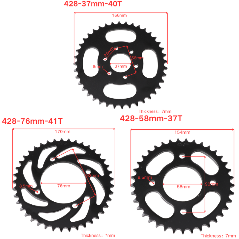 Pignon arrière de moto 428 Lin - Cycling Quads avis et prix