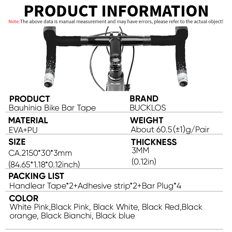 BUCKLOS EVA PU ruban de guidon - Bike Handlebar Tape avis et prix